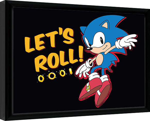 Sonic the Hedgehog - Let's Roll Gerahmte Poster, Bilder, 44.5 x 34.3 cm
