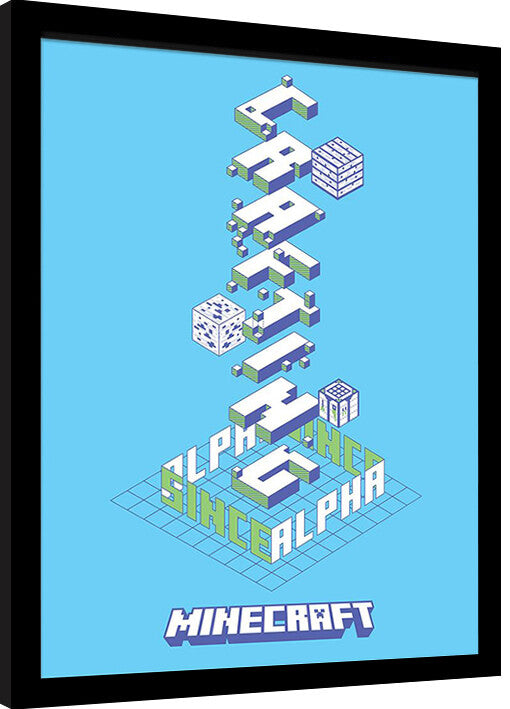 Minecraft - Alpha Gerahmte Poster, Bilder, 34.3 x 44.5 cm