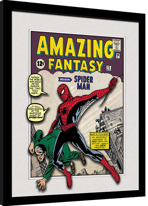Marvel - Spider-Man Comic Gerahmte Poster, Bilder, 34.3 x 44.5 cm