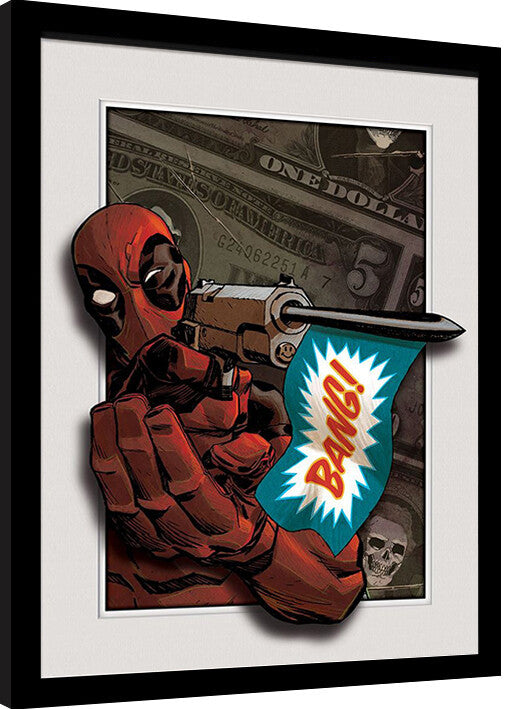 Marvel - Deadpool Bang! Gerahmte Poster, Bilder, 34.3 x 44.5 cm