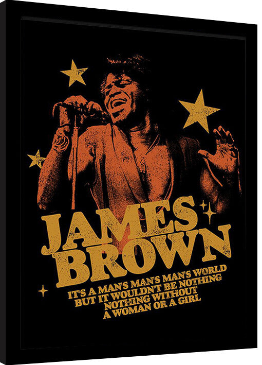James Brown - Man's World Gerahmte Poster, Bilder, 34.3 x 44.5 cm