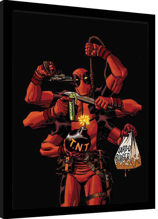 Deadpool - Many Arms Gerahmte Poster, Bilder, 34.3 x 44.5 cm
