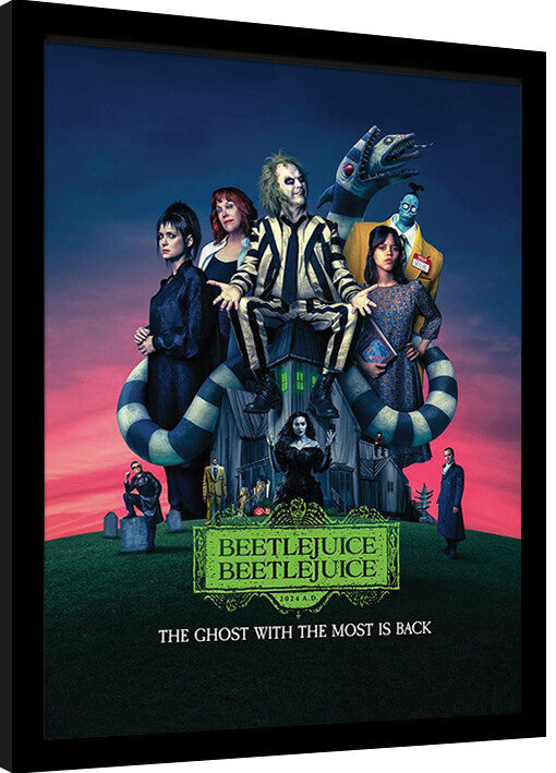 Beetlejuice 2 - The Ghost With The Most Is Black Gerahmte Poster, Bilder, 34.3 x 44.5 cm