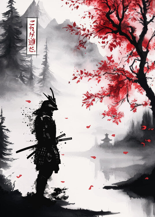 Leinwand Poster, Bilder Samurai Warrior, 65 × 90 cm