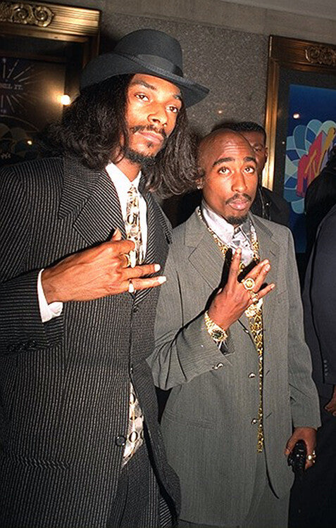 Leinwand Poster, Bilder Snoop Doggy Dog and Tupac Shakur, New York Daily News Archive, 50 × 80 cm