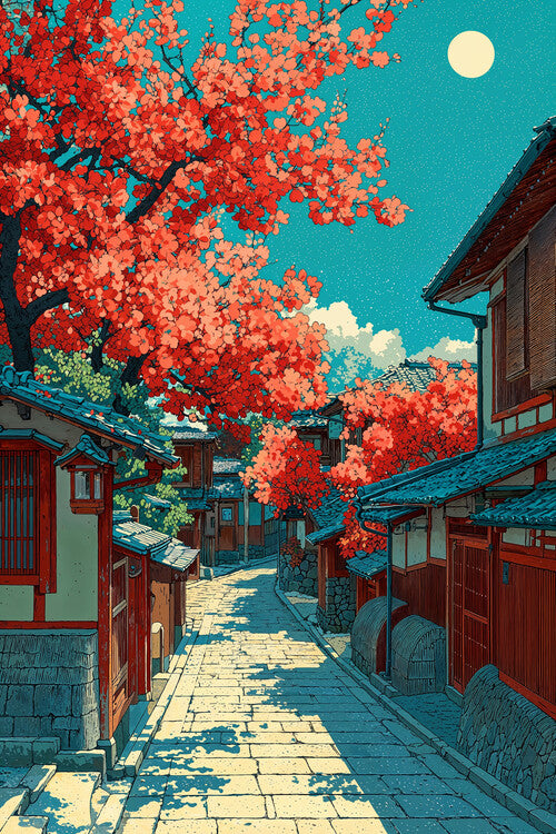 Leinwand Poster, Bilder Cherry Blossom Alley – Kyoto in Springtime, 60 × 90 cm