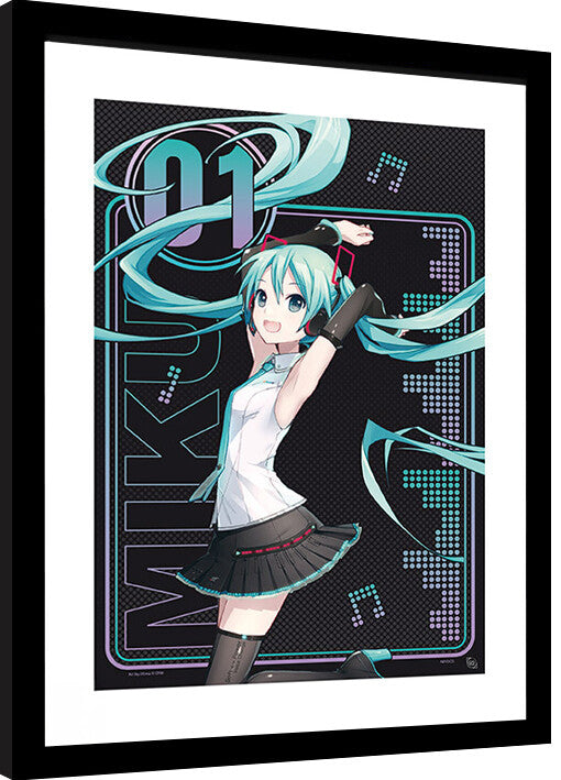 Hatsune Miku - 01 Gerahmte Poster, Bilder, 34.3 × 44.5 cm