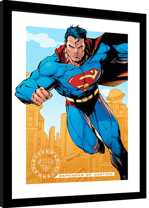 DC Comics - Superman Gerahmte Poster, Bilder, 34.3 × 44.5 cm
