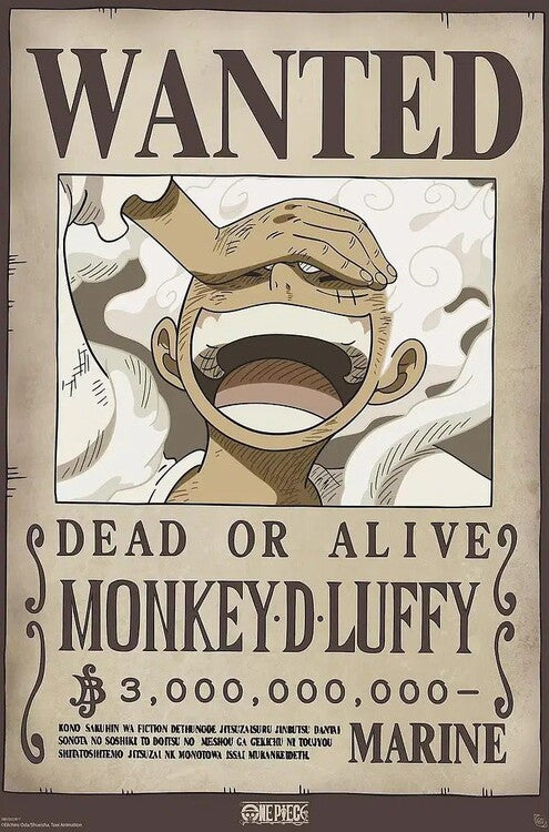 One Piece - Wanted Luffy Wano Poster, Plakat, 61 × 91.5 cm