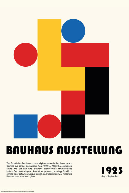 Bauhaus Exhibition Poster, Plakat, 61 × 91.5 cm