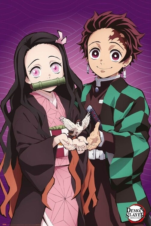 Demon Slayer - Tanjiro & Nezuko Poster, Plakat, 61 × 91.5 cm