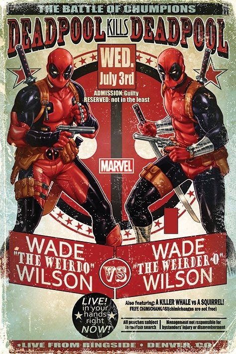 Deadpool - Wade vs Wade Poster, Plakat, 61 × 91.5 cm
