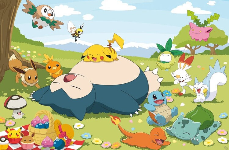 Pokemon - Picnic Day Poster, Plakat, 91.5 × 61 cm