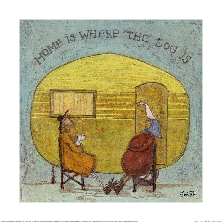 Kunstdruck Sam Toft - Home Is Where The Dog Is, 40 × 40 cm