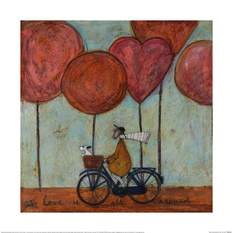Kunstdruck Sam Toft - Love Is All Around, 40 × 40 cm