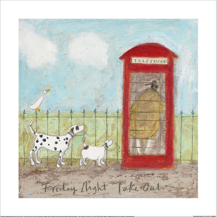 Kunstdruck Sam Toft - Friday Night Takeout, 40 × 40 cm