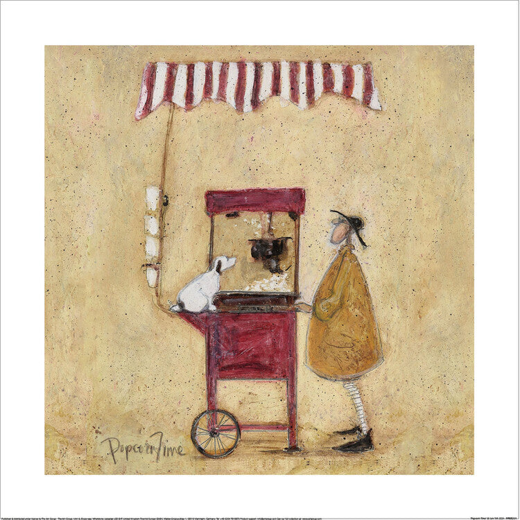 Kunstdruck Sam Toft - Popcorn Time, 40 × 40 cm