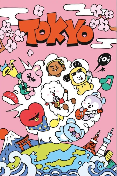 BT21 - World Voyage Poster, Plakat, 91.5 x 61 cm