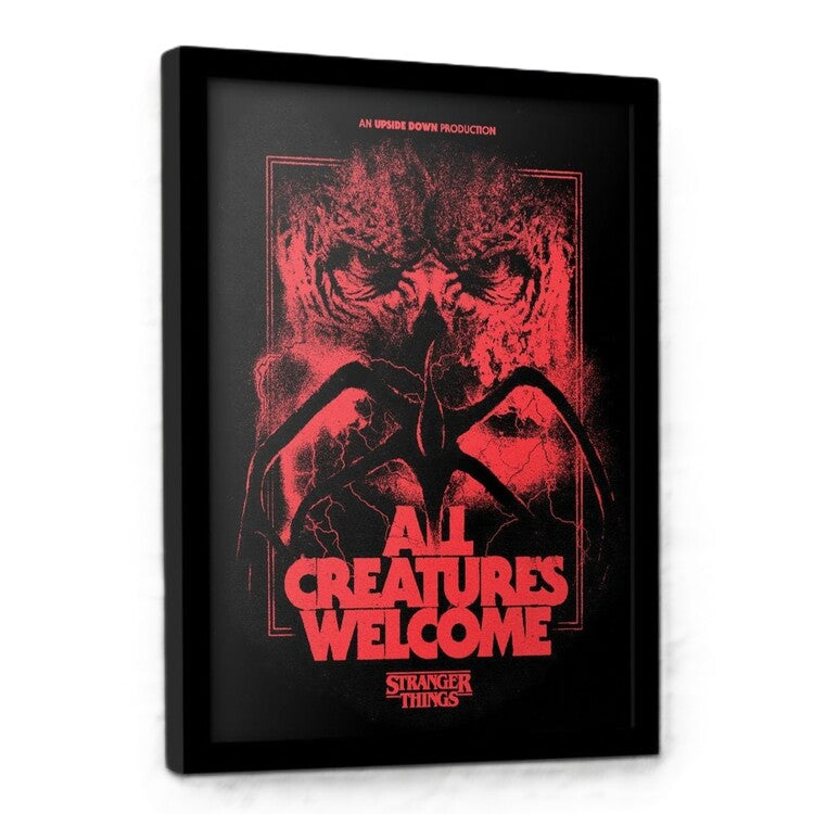 Stranger Things 5 - All Creatures Welcome Gerahmte Poster, Bilder, 33 x 43 cm