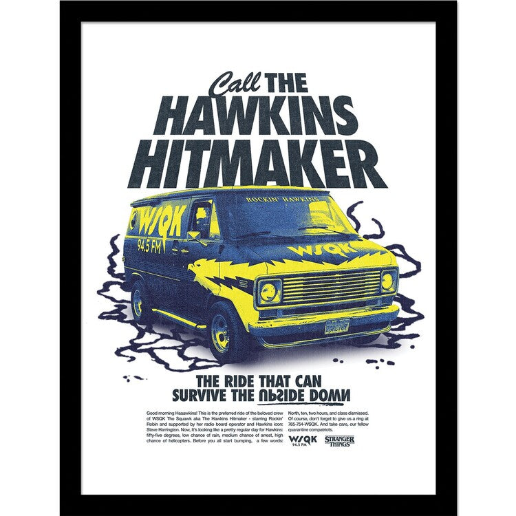 Stranger Things 5 - Call the Hawkins Hitmaker Gerahmte Poster, Bilder, 33 x 43 cm