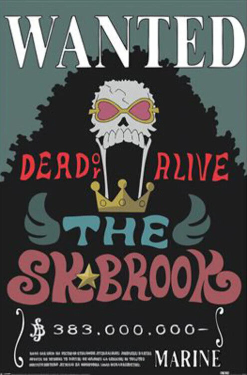 One Piece - Wanted Brook Poster, Plakat, 61 × 91.5 cm