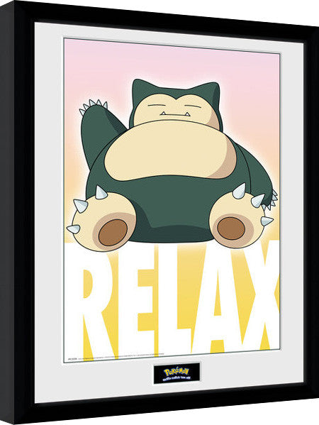 Pokemon - Snorlax Gerahmte Poster, Bilder, 30.5 × 40.6 cm