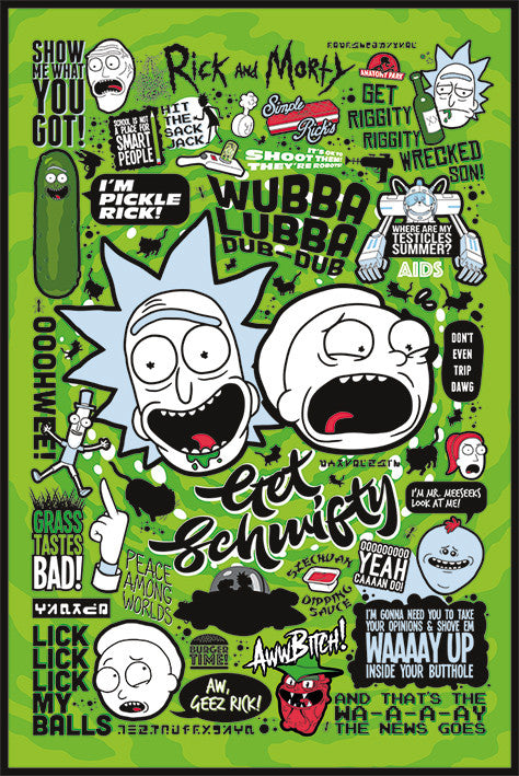 Rick and Morty - Quotes Poster, Plakat, 61 × 91.5 cm