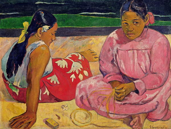 Leinwand Poster, Bilder Women of Tahiti, On the Beach, 1891, Paul Gauguin, 80 × 60 cm