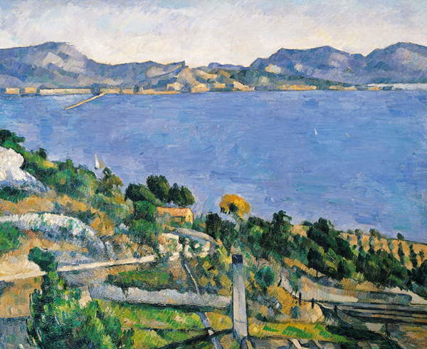 Leinwand Poster, Bilder L'Estaque, View of the Bay of Marseilles, Paul Cezanne, 80 × 65 cm