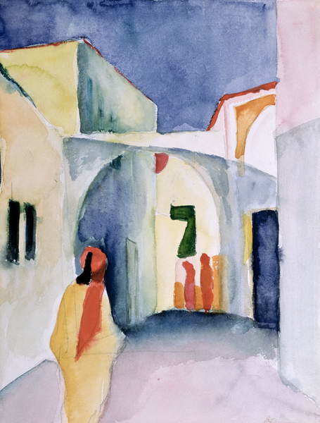 Leinwand Poster, Bilder A Glance Down an Alley, August Macke, 70 × 90 cm