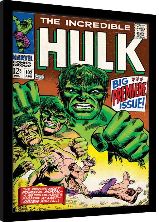 Hulk - Comic Cover Gerahmte Poster, Bilder, 34.3 × 44.5 cm