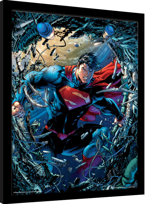 Superman - Unchained Gerahmte Poster, Bilder, 34.3 × 44.5 cm