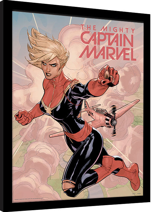 Captain Marvel - Flight Gerahmte Poster, Bilder, 34.3 × 34.3 cm