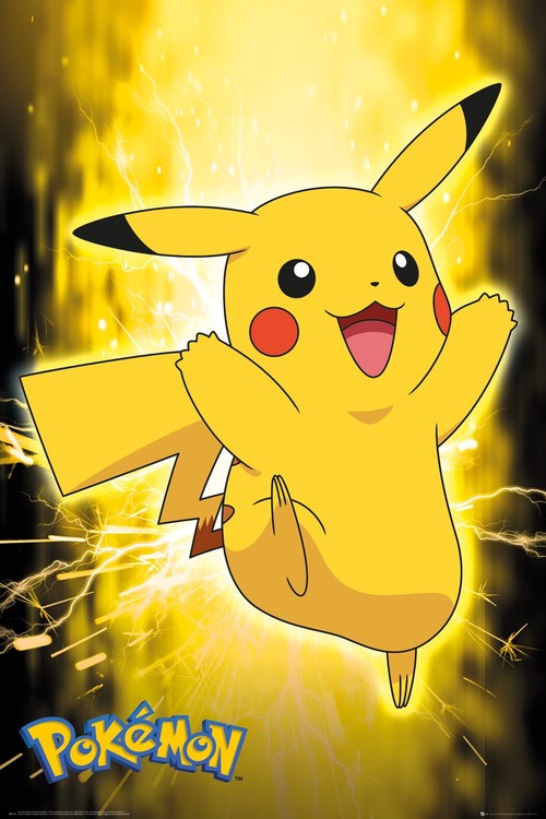Pokemon - Pikachu Neon Poster, Plakat, 61 × 91.5 cm