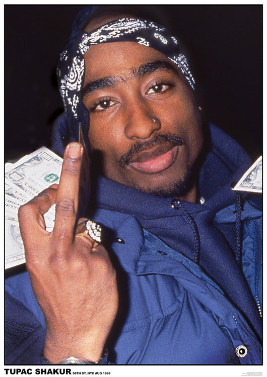Tupac - Finger Poster, Plakat, 59.4 × 84.1 cm