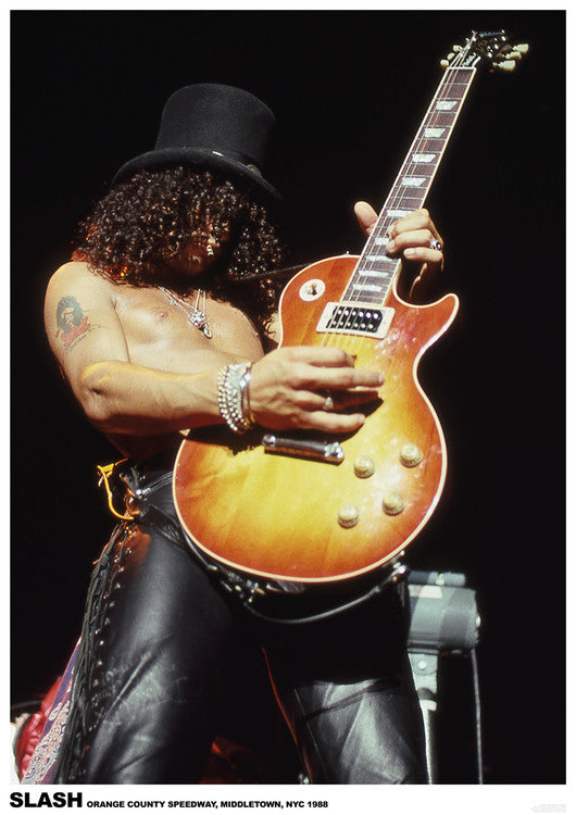 Slash - Guns Roses Poster, Plakat, 59.4 × 84.1 cm