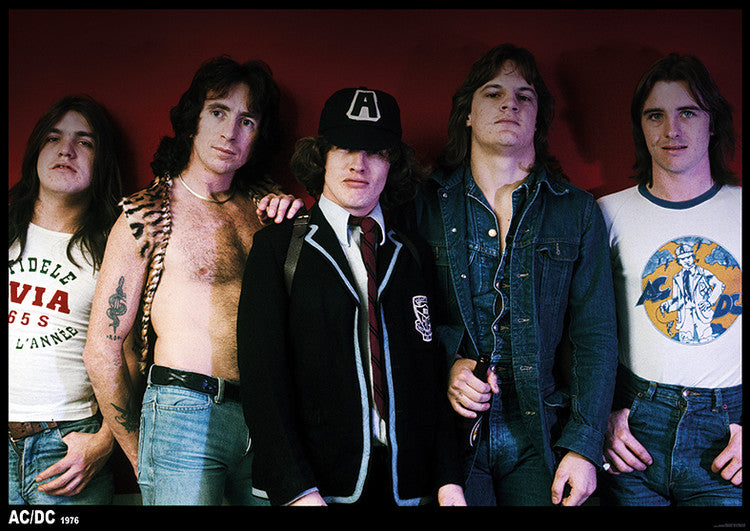 AC/DC - 70s Group Poster, Plakat, 84.1 × 59.4 cm