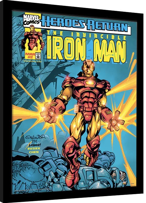 Marvel Comics - Iron Man Heroes Return Gerahmte Poster, Bilder, 34.3 × 44.5 cm