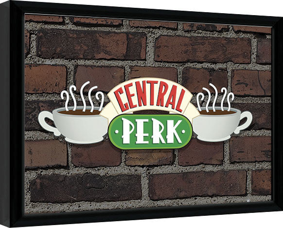 Friends - Central Perk Sign Gerahmte Poster, Bilder, 44.5 × 34.3 cm