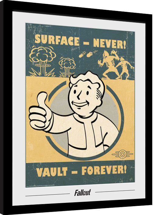 Fallout - Vault Forever Gerahmte Poster, Bilder, 34 x 44,2 cm