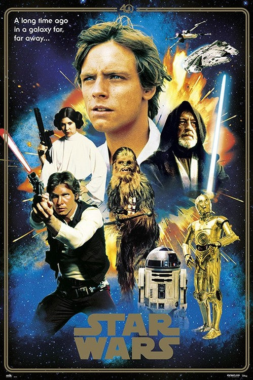 Star Wars - 40. Jubiläum Poster, Plakat, 61 × 91.5 cm