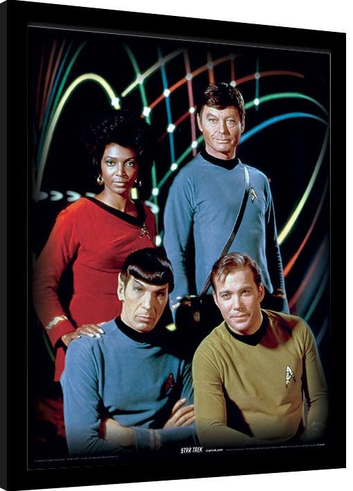 Star Trek - Kirk, Spock, Uhura & Bones Gerahmte Poster, Bilder, 34.3 × 44.5 cm