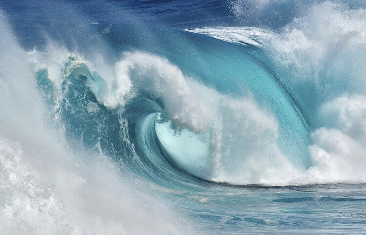 Leinwand Poster, Bilder When the ocean turns into blue fire, Daniel Montero, 100 × 65 cm