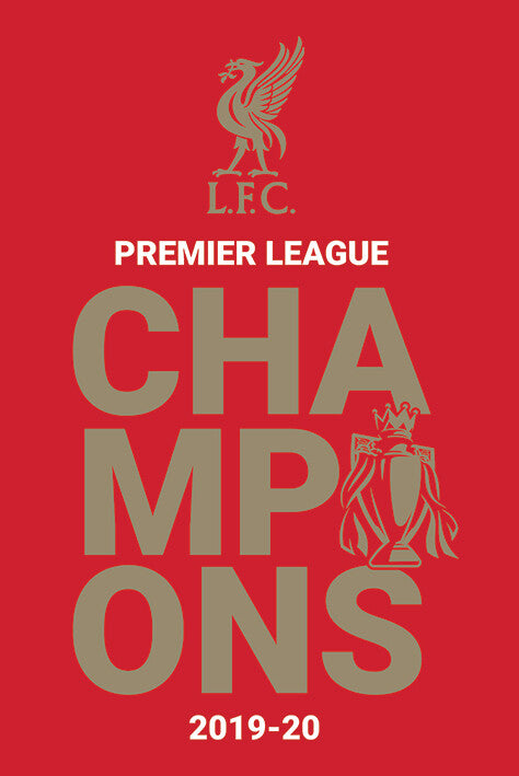 Liverpool FC - Champions 2019/20 Logo Poster, Plakat, 61 × 91.5 cm