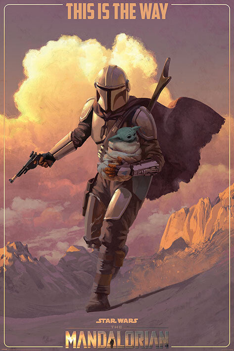 Star Wars: The Mandalorian - On The Run Poster, Plakat, 61 × 91.5 cm