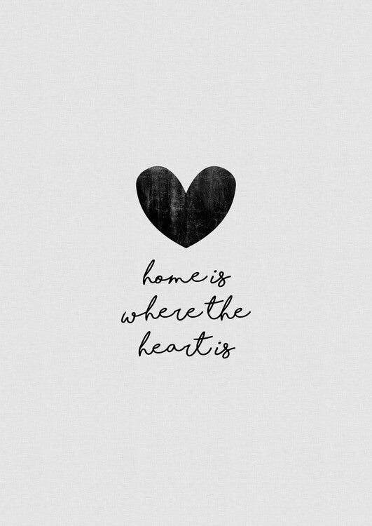 Leinwand Poster, Bilder Home Is Where The Heart Is, Orara Studio, 65 × 90 cm