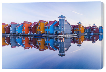 Leinwand Poster, Bilder Colored homes, Ton Drijfhamer, 60 × 40 cm