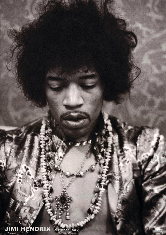 Jimi Hendrix - Hollywood 1967 Poster, Plakat, 59.4 × 84.1 cm