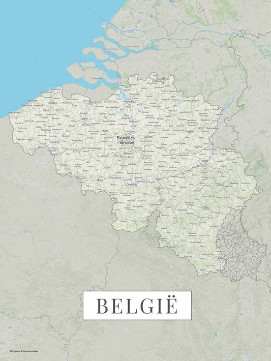 Belgie color Poster, Plakat, 30 × 40 cm