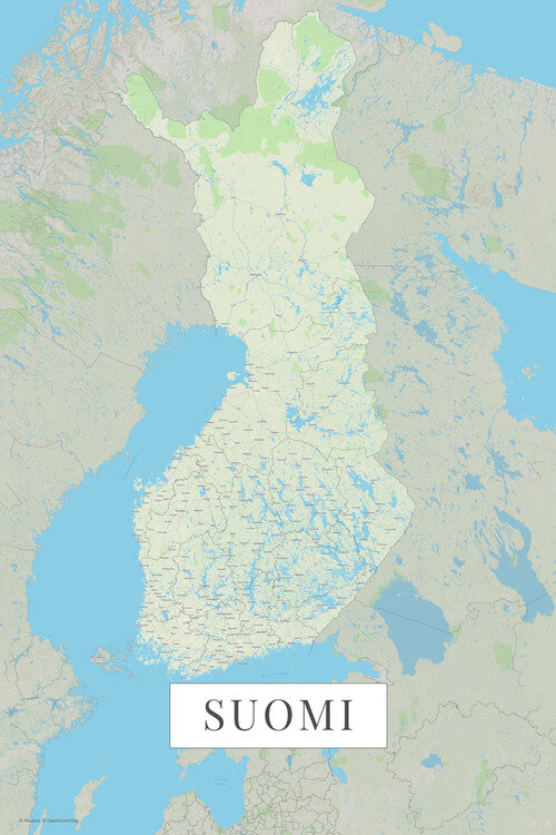 Finland color Poster, Plakat, 26.7 × 40 cm